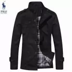 veste polo hommes nouveau pas cher style tirette mode noir y